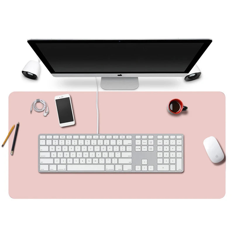 1PC Large 600x300mm Office Desk Protector Mat PU Leather Waterproof Mouse Pad Keyboard Gaming Desktop Accessory