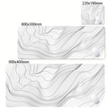 Black White Strata Abstract Design Gaming Mouse Pad Non-Slip Lock Stitched Edge Large Office Desk Mat for Computer and Keyboard
